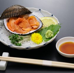 akagai ( red clam ) sashimi, Japanese cuisine