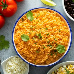 Mexican rice with tomatoes