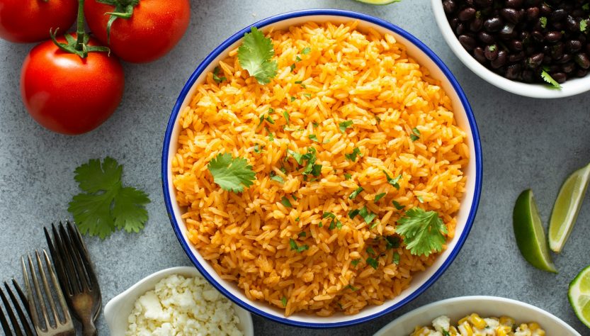 Mexican rice with tomatoes